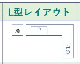 キッチンL型レイアウト