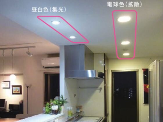 リビングダイニング照明とキッチン照明の色合わせ3つの方法