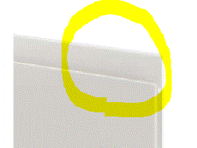 掘り込み取っ手のキッチン扉