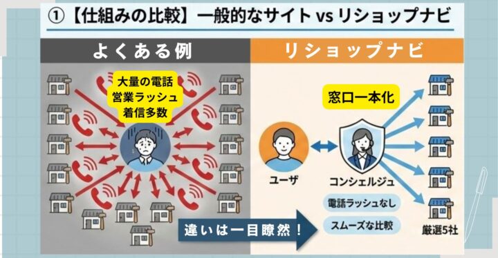 リショップナビが安心な理由！専門コンシェルジュが仲介する独自の仕組み